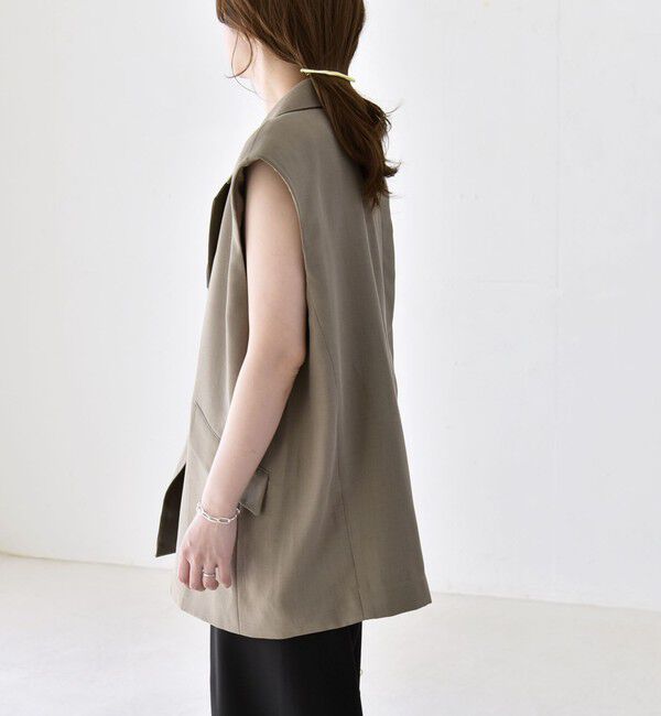 quaranciel「《予約》quaranciel: リネン ミックス テーラード オーバー ジレ」|ベスト・ジレ|