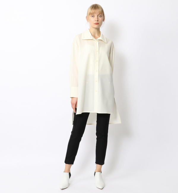 CABaN「 ウールツイル ハイネックロングシャツ」|シャツ・ブラウス|