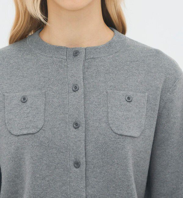 CABaN「コットンカシミヤ クルーネックカーディガン」|カーディガン|