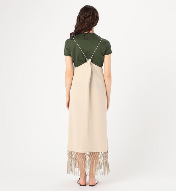 Ballsey「フリンジコンビ キャミソールワンピース」|ワンピース|