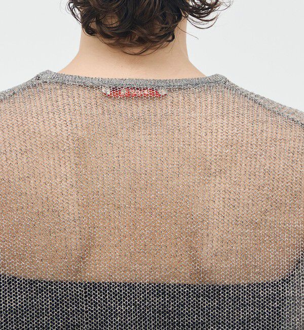 BACCA「【WEB先行予約】オーロラフィルム リネンハーフスリーブニット」|ニット・セーター|