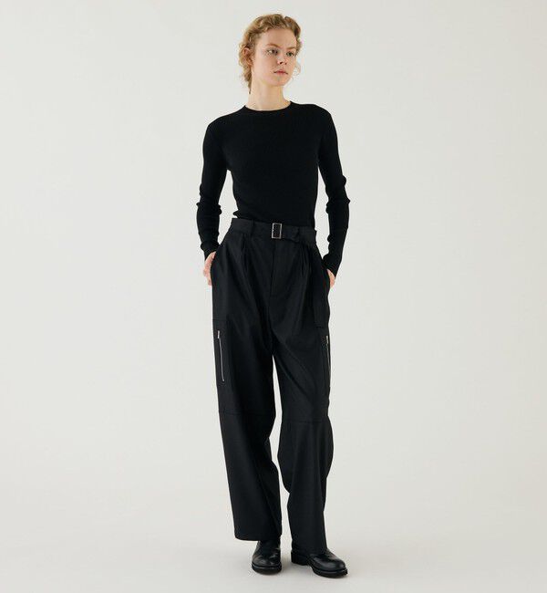 GALERIE VIE「プルミエールウールリブ クルーネックプルオーバー」|ニット・セーター|