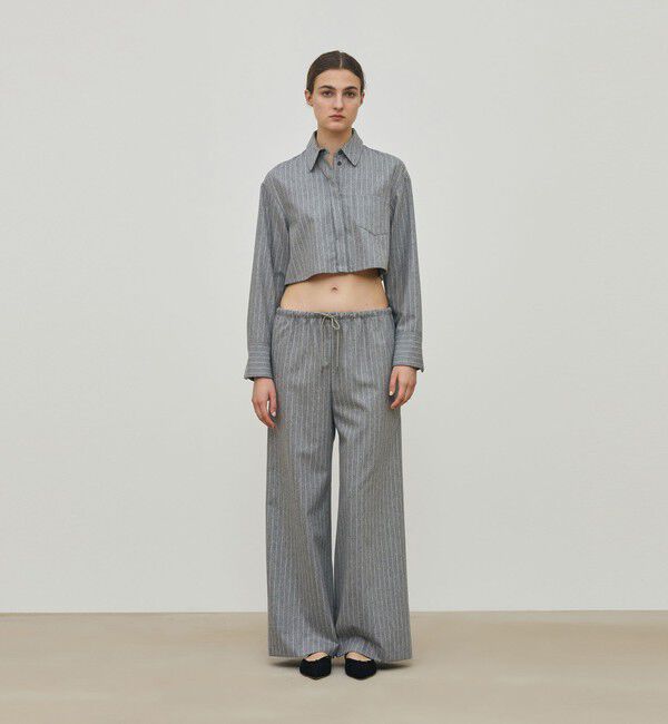DES PRES「ウールポプリンメルトン クロップドシャツ」|シャツ・ブラウス|