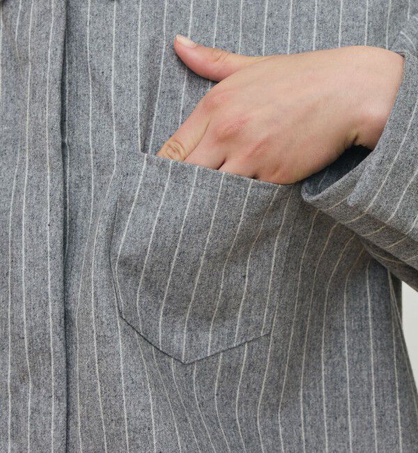 DES PRES「ウールポプリンメルトン クロップドシャツ」|シャツ・ブラウス|