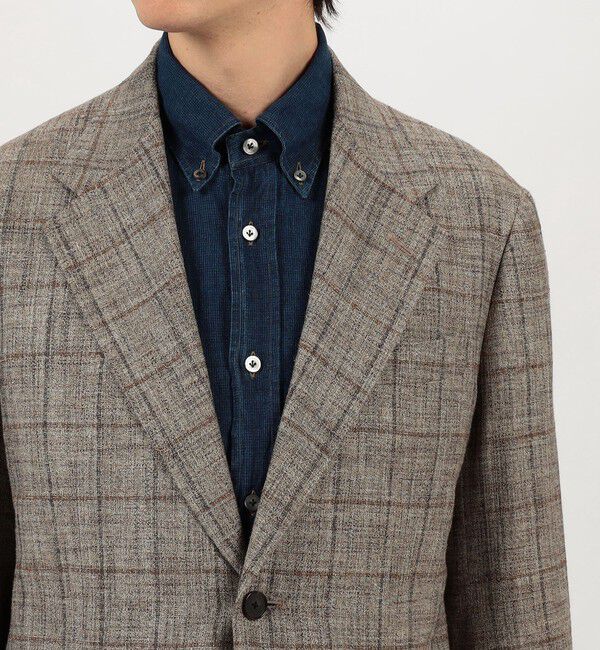 TOMORROWLAND MENS「レーヨンシルクリネン シングルブレステッド 2Bジャケット」|テーラードジャケット|