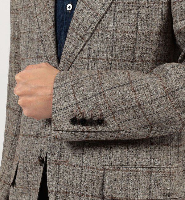 TOMORROWLAND MENS「レーヨンシルクリネン シングルブレステッド 2Bジャケット」|テーラードジャケット|
