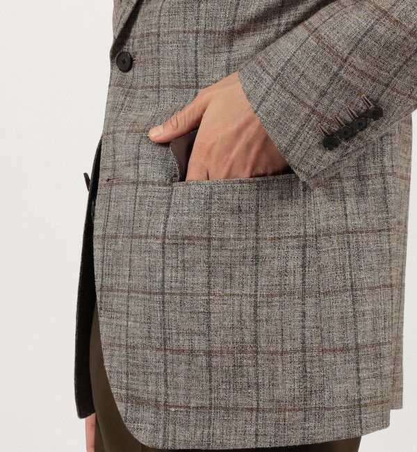 TOMORROWLAND MENS「レーヨンシルクリネン シングルブレステッド 2Bジャケット」|テーラードジャケット|