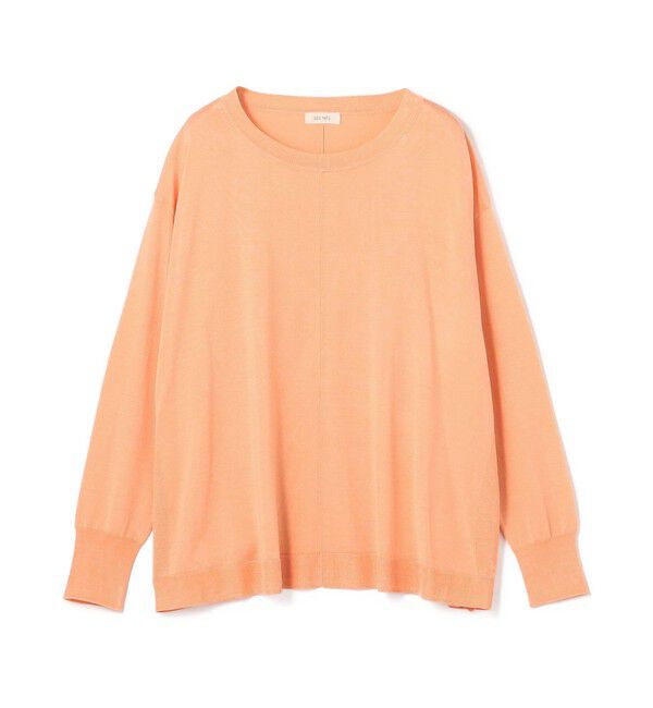 DES PRES「マットシルク ラウンドネックプルオーバー」|ニット・セーター|21 オレンジ