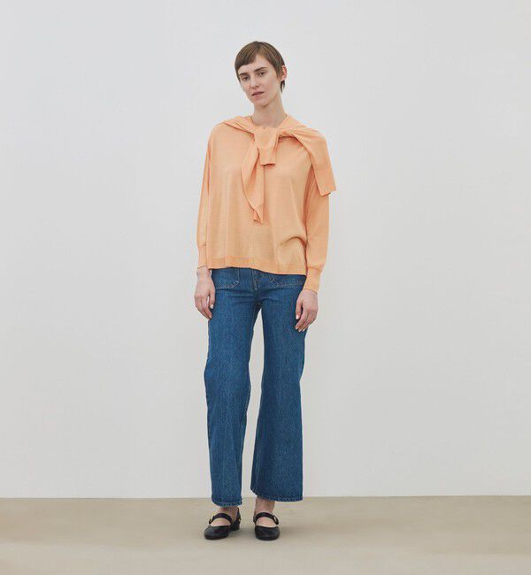 DES PRES「マットシルク ラウンドネックプルオーバー」|ニット・セーター|