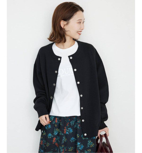 SLOBE IENA「《WEB・一部店舗限定/追加4》ダブルフェイスジャージースナップカーディガン」|カーディガン|