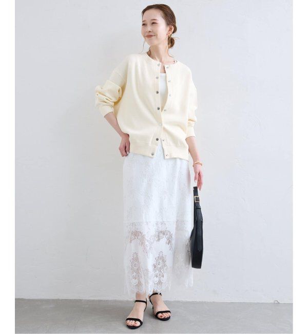 SLOBE IENA「《WEB・一部店舗限定/追加4》ダブルフェイスジャージースナップカーディガン」|カーディガン|