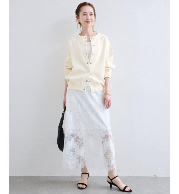 SLOBE IENA「《WEB・一部店舗限定/追加4》ダブルフェイスジャージースナップカーディガン」|カーディガン|