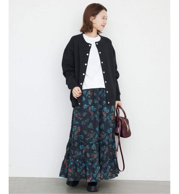 SLOBE IENA「《WEB・一部店舗限定/追加4》ダブルフェイスジャージースナップカーディガン」|カーディガン|