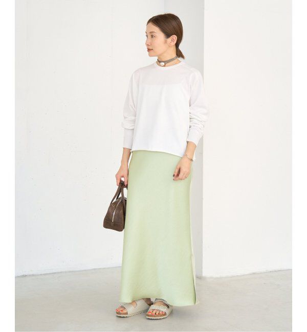 IENA「《追加11》ダブルサテンスカート」|スカート|