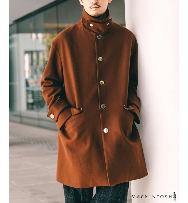 EDIFICE「MACKINTOSH(マッキントッシュ) 別注 HUMBIE/ハンビー SL」|ステンカラーコート|ブラウン