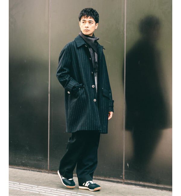 EDIFICE「MACKINTOSH(マッキントッシュ) 別注 HUMBIE/ハンビー SL &rdquo;ストライプ&rdquo;」|ステンカラーコート|