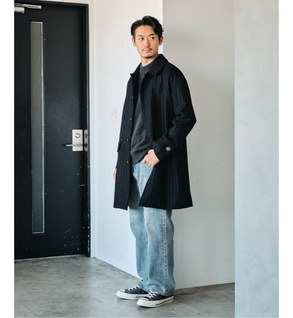 EDIFICE「MACKINTOSH(マッキントッシュ) 別注 HUMBIE/ハンビー SL &rdquo;ストライプ&rdquo;」|ステンカラーコート|