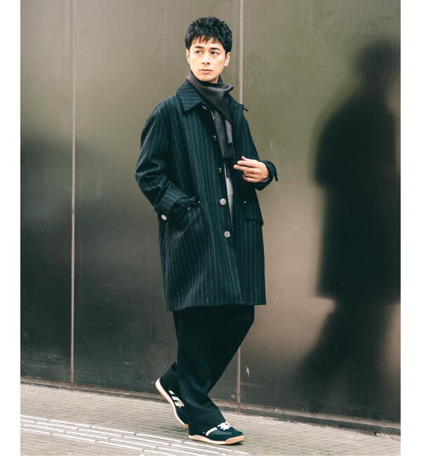 EDIFICE「MACKINTOSH(マッキントッシュ) 別注 HUMBIE/ハンビー SL &rdquo;ストライプ&rdquo;」|ステンカラーコート|