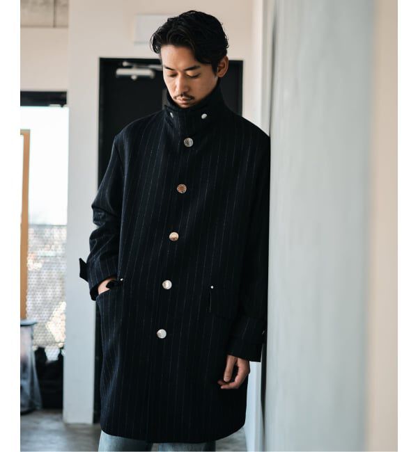 EDIFICE「MACKINTOSH(マッキントッシュ) 別注 HUMBIE/ハンビー SL &rdquo;ストライプ&rdquo;」|ステンカラーコート|