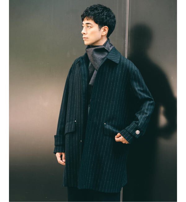 EDIFICE「MACKINTOSH(マッキントッシュ) 別注 HUMBIE/ハンビー SL &rdquo;ストライプ&rdquo;」|ステンカラーコート|