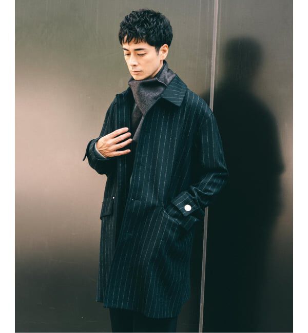 EDIFICE「MACKINTOSH(マッキントッシュ) 別注 HUMBIE/ハンビー SL &rdquo;ストライプ&rdquo;」|ステンカラーコート|