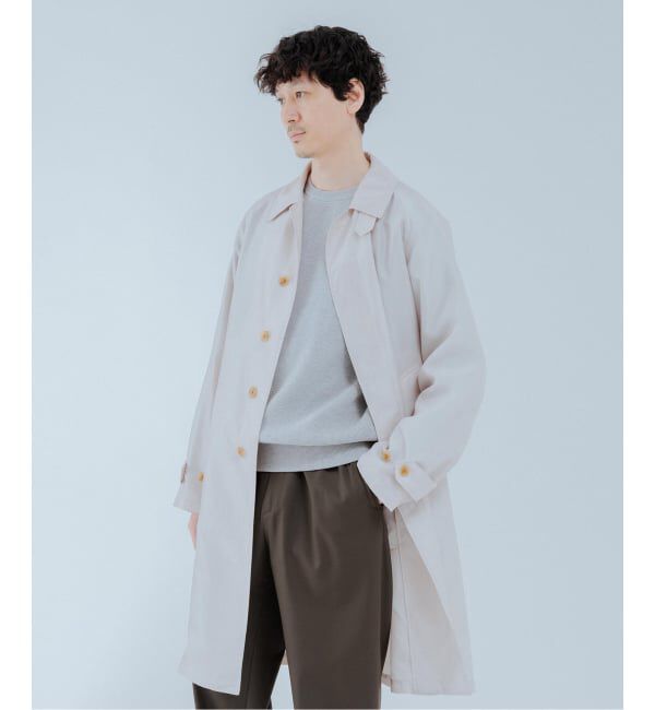 EDIFICE「ライトウェイト タフタ コート」|ステンカラーコート|