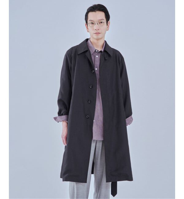 EDIFICE「ライトウェイト タフタ コート」|ステンカラーコート|