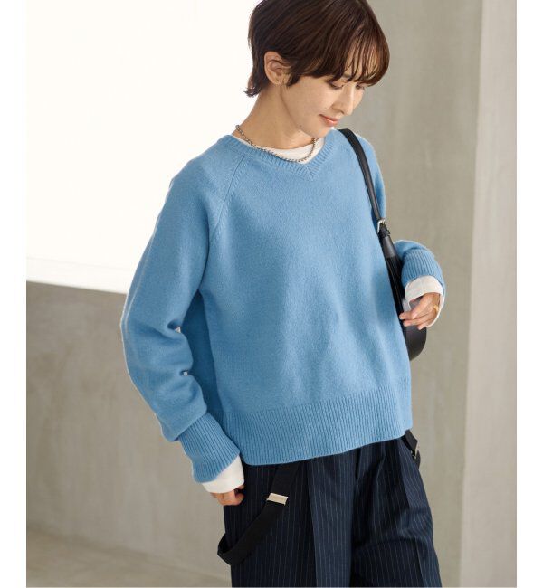 JOURNAL STANDARD relume「ウールカシミヤVネックプルオーバー」|ニット・セーター|サックスブルー