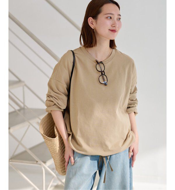 JOURNAL STANDARD relume「《追加》ギャザーヘムロングスリーブ」|Tシャツ・カットソー|ベージュ A