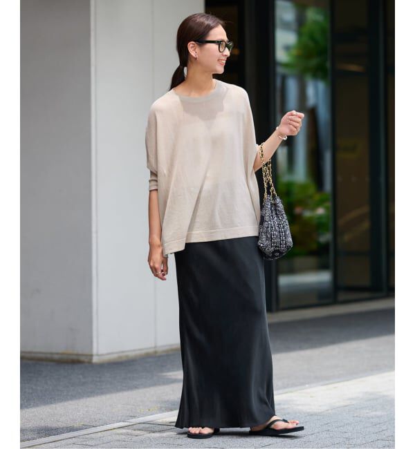 FRAMeWORK「≪追加≫シルキーキュプラバイアススカート2」|スカート|