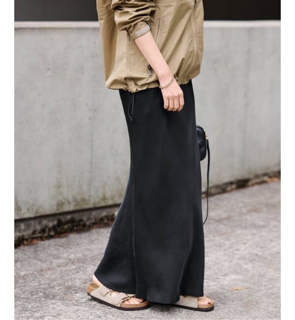 FRAMeWORK「≪追加≫シルキーキュプラバイアススカート2」|スカート|