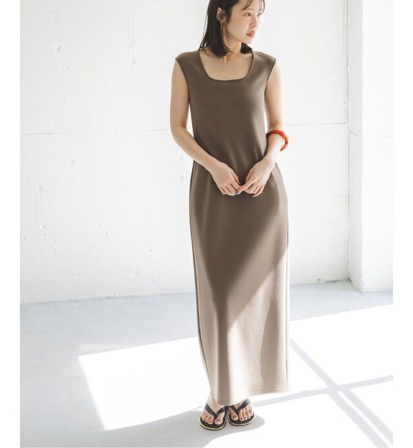 NOBLE「《追加》コンフォートジャージー2WAYワンピース」|ワンピース|ブラウン D