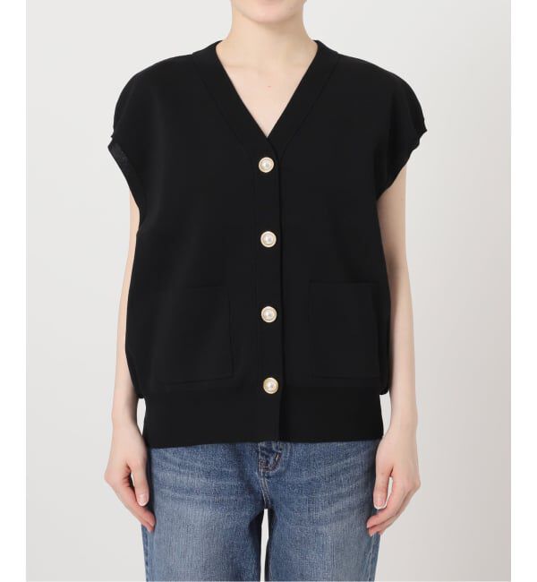 Spick and Span「《一部店舗+WEB限定予約》パールボタンウォッシャブルニットベスト」|ニット・セーター|