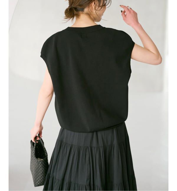 Spick and Span「《一部店舗+WEB限定予約》パールボタンウォッシャブルニットベスト」|ニット・セーター|