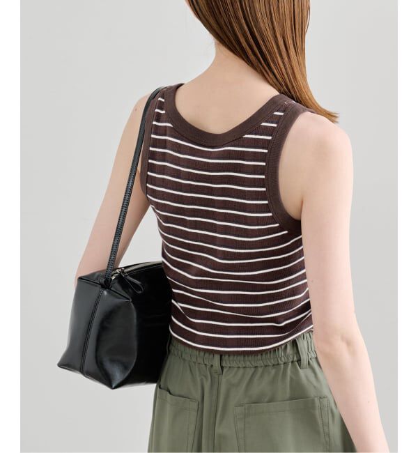 U by SPICK&SPAN「《予約》2WAY ハリヌキリブマルチボーダータンク」|タンクトップ|