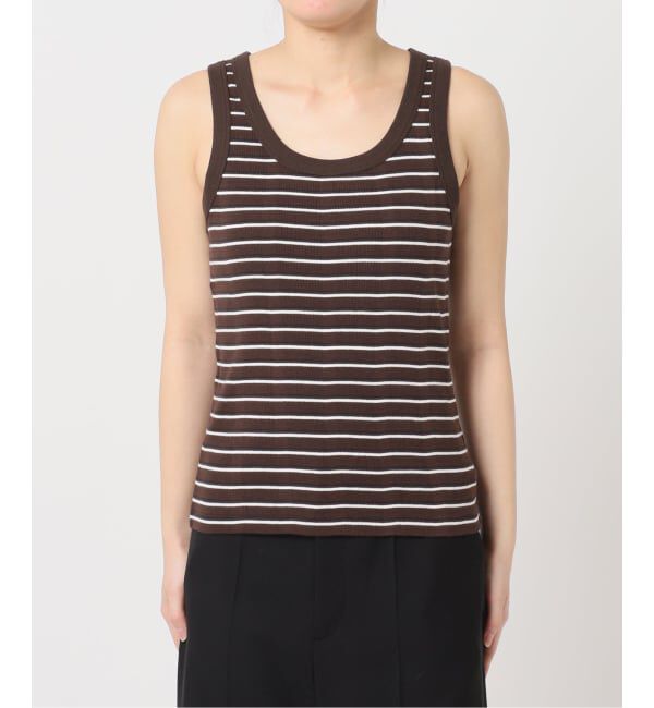 U by SPICK&SPAN「《予約》2WAY ハリヌキリブマルチボーダータンク」|タンクトップ|