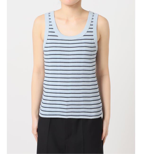 U by SPICK&SPAN「《予約》2WAY ハリヌキリブマルチボーダータンク」|タンクトップ|