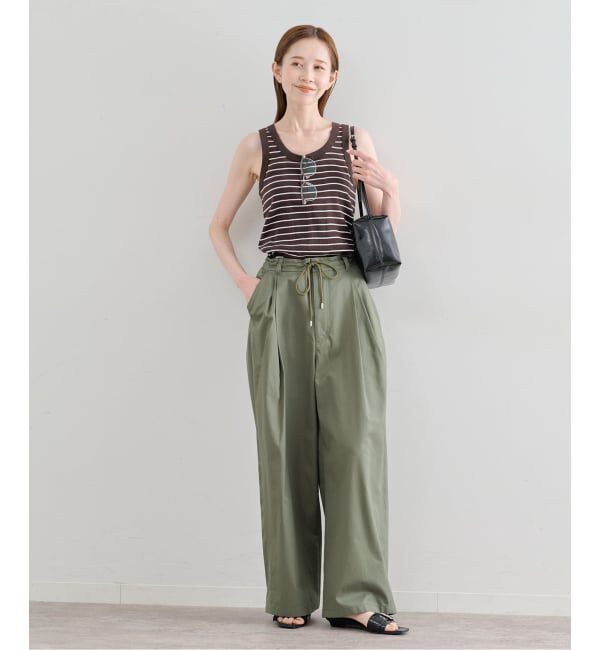 U by SPICK&SPAN「《予約》2WAY ハリヌキリブマルチボーダータンク」|タンクトップ|