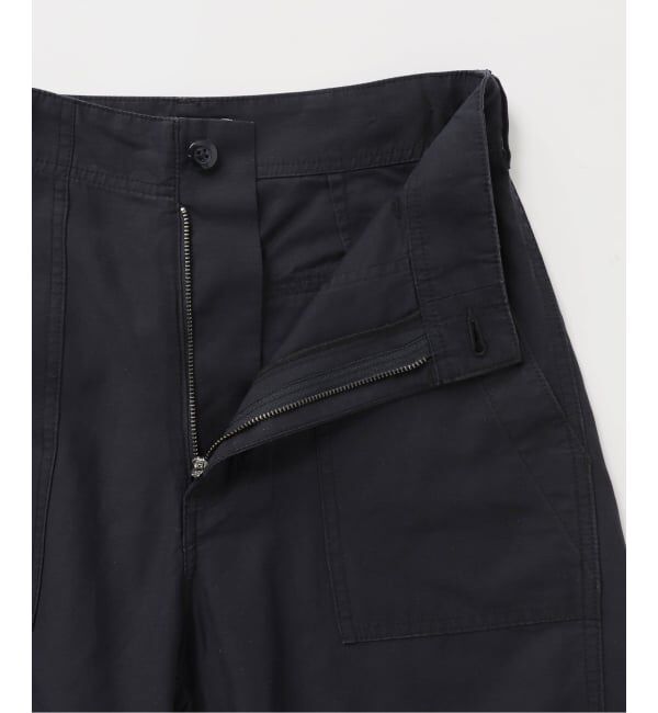 U by SPICK&SPAN「《予約》コットンリネンバレルレッグルーズベイカーパンツ」|カーゴ|