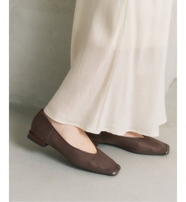  「《追加予約2》スクエアトゥキャップセミシアーフラット」|その他|ブラウン