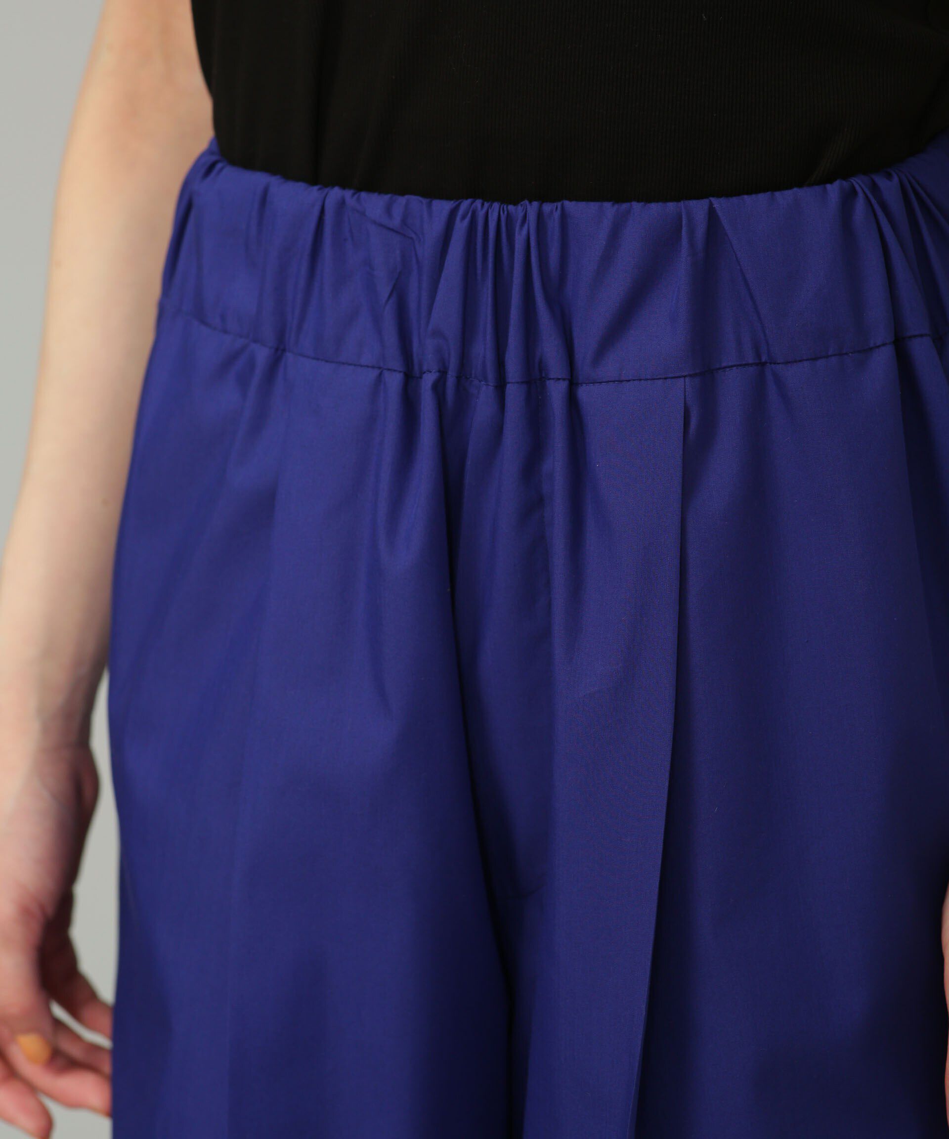 nano･universe「LB.01/コットンポリエステル ワイドパンツ」|チノ|