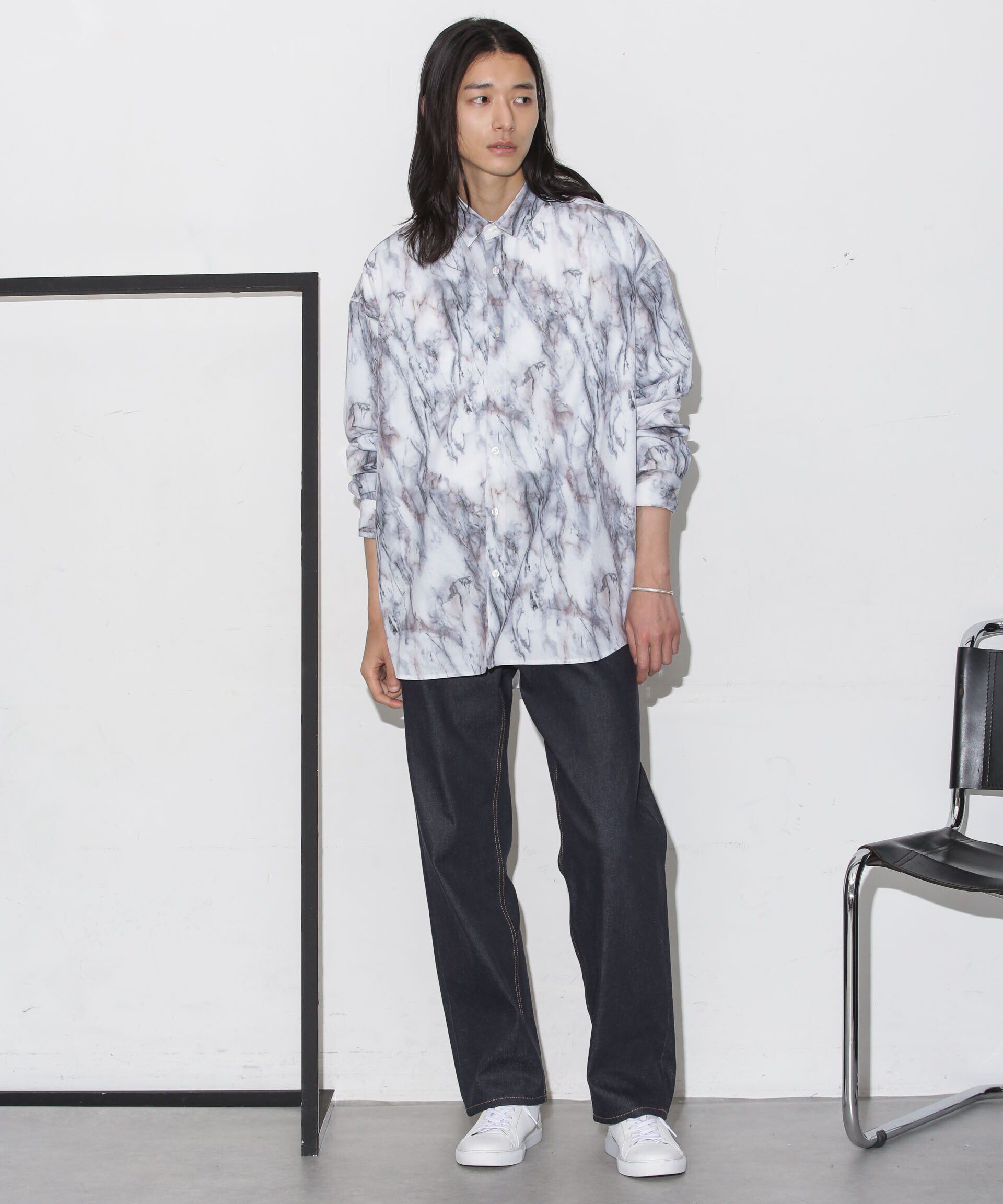 nano･universe「ドレープパターンシャツ 長袖」|シャツ・ブラウス|