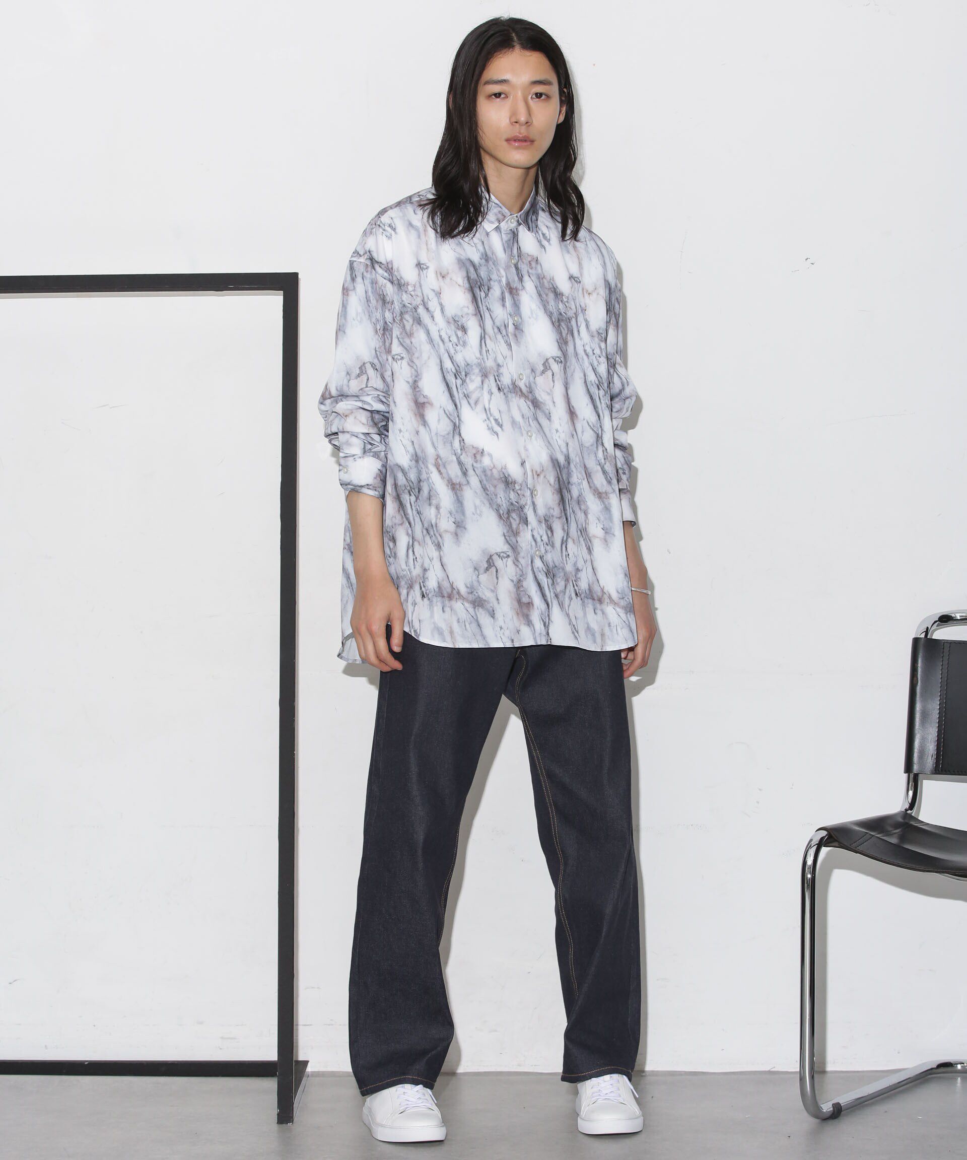 nano･universe「ドレープパターンシャツ 長袖」|シャツ・ブラウス|