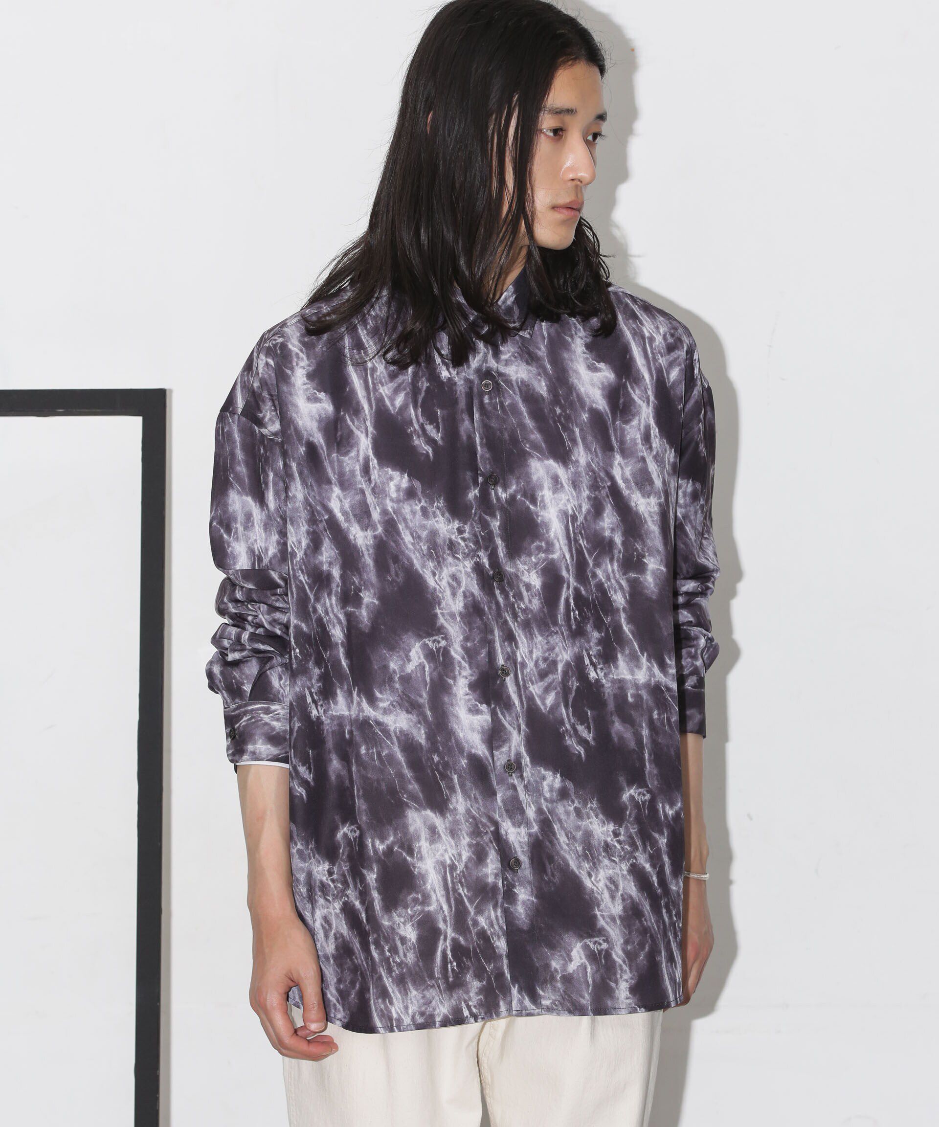 nano･universe「ドレープパターンシャツ 長袖」|シャツ・ブラウス|