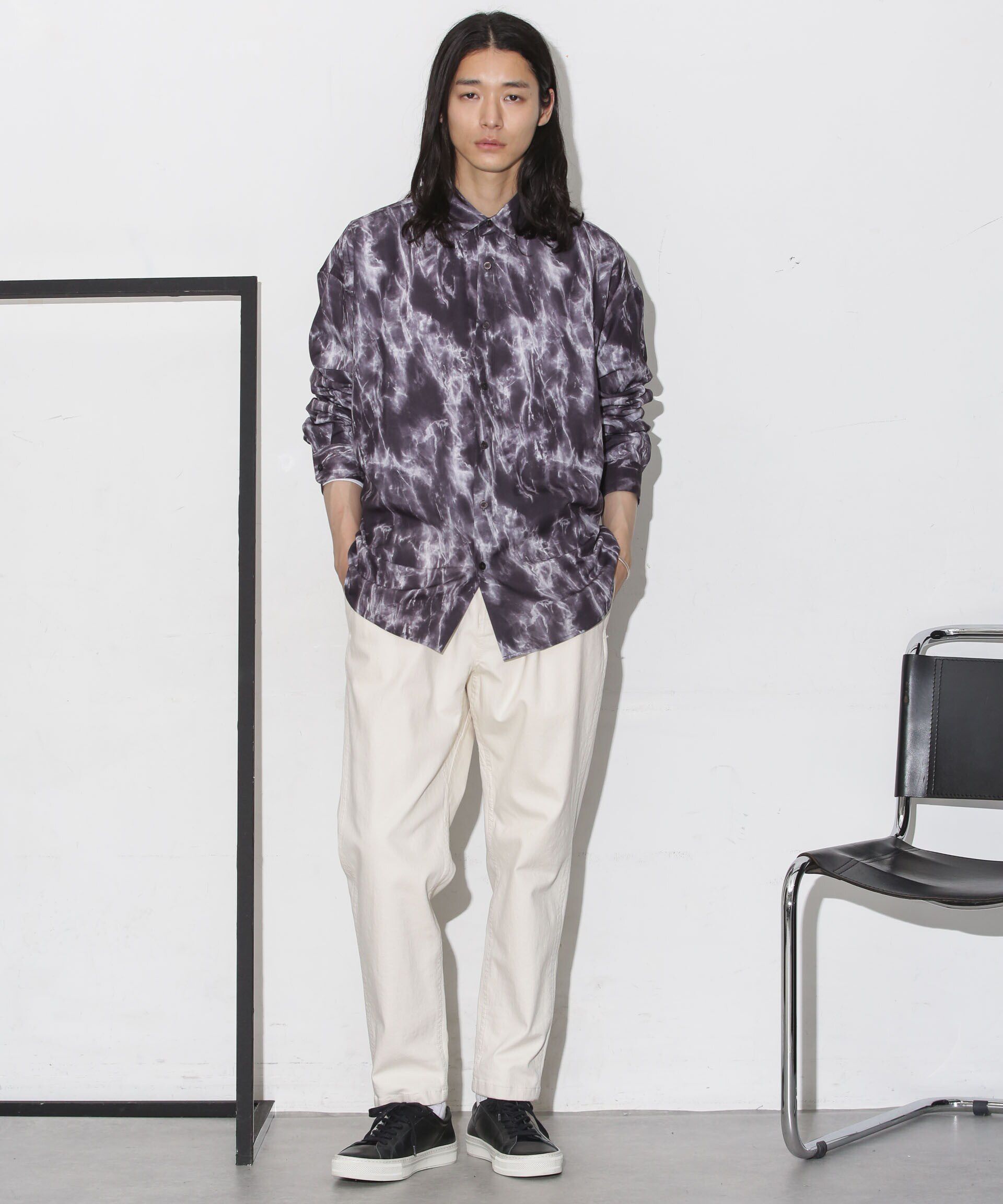 nano･universe「ドレープパターンシャツ 長袖」|シャツ・ブラウス|