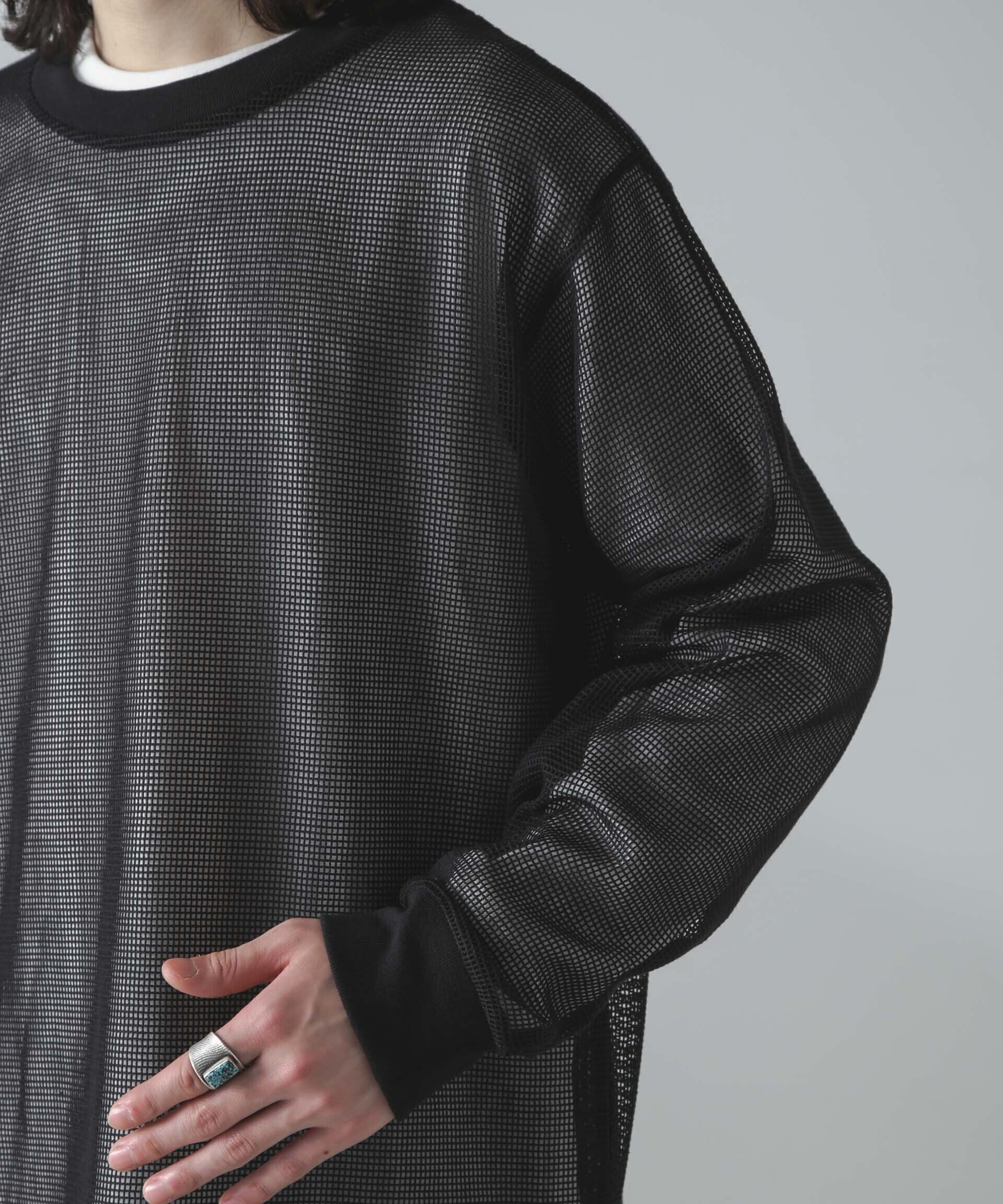 nano･universe「アンサンブルメッシュTシャツ 長袖」|Tシャツ・カットソー|