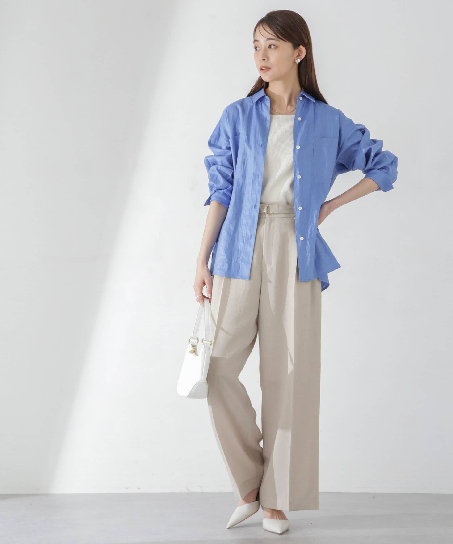 nano･universe「<洗濯機使用可><ﾉﾝｱｲﾛﾝ>ﾒﾗﾝｼﾞﾄﾞﾗｲ ﾍﾞﾙﾄ付きﾜｲﾄﾞ  」|チノ|