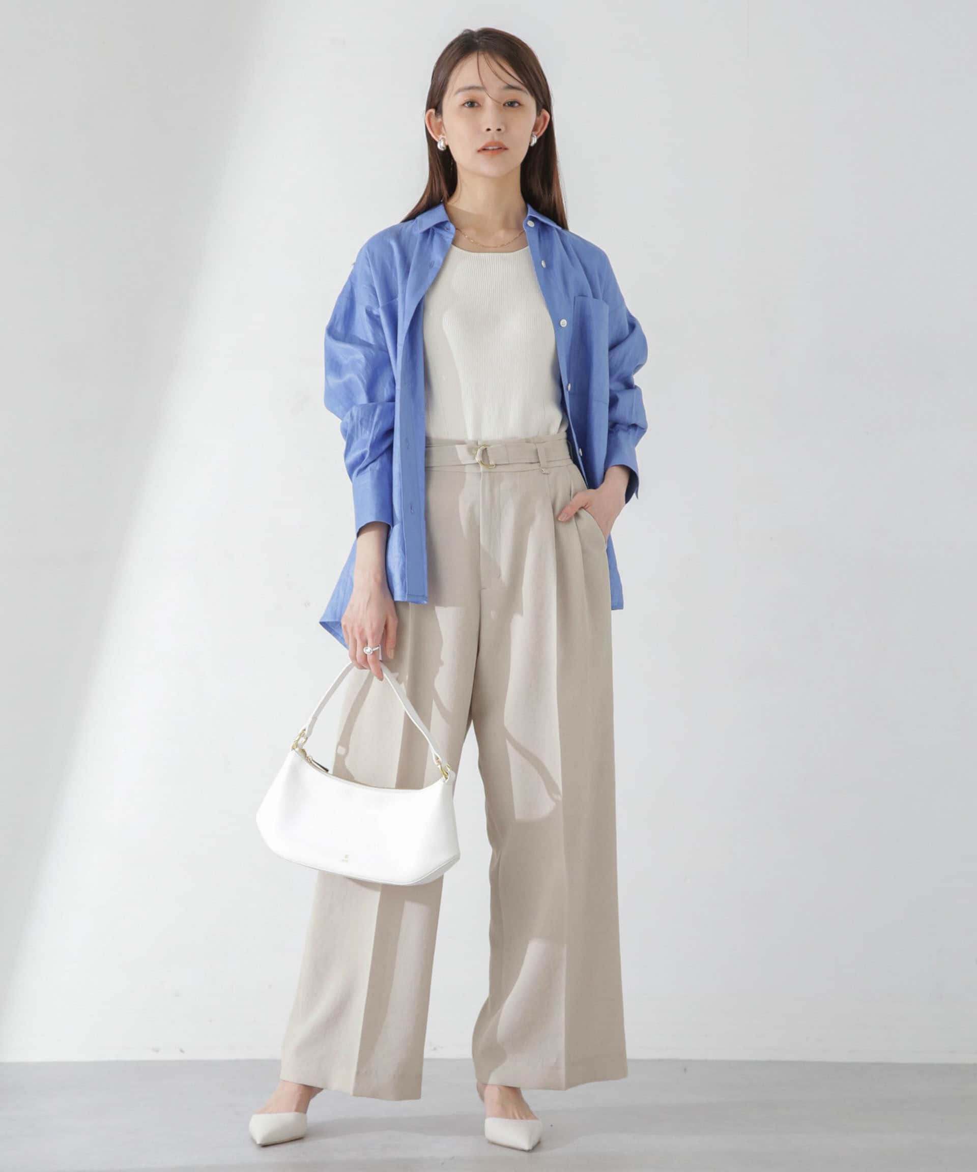 nano･universe「<洗濯機使用可><ﾉﾝｱｲﾛﾝ>ﾒﾗﾝｼﾞﾄﾞﾗｲ ﾍﾞﾙﾄ付きﾜｲﾄﾞ  」|チノ|