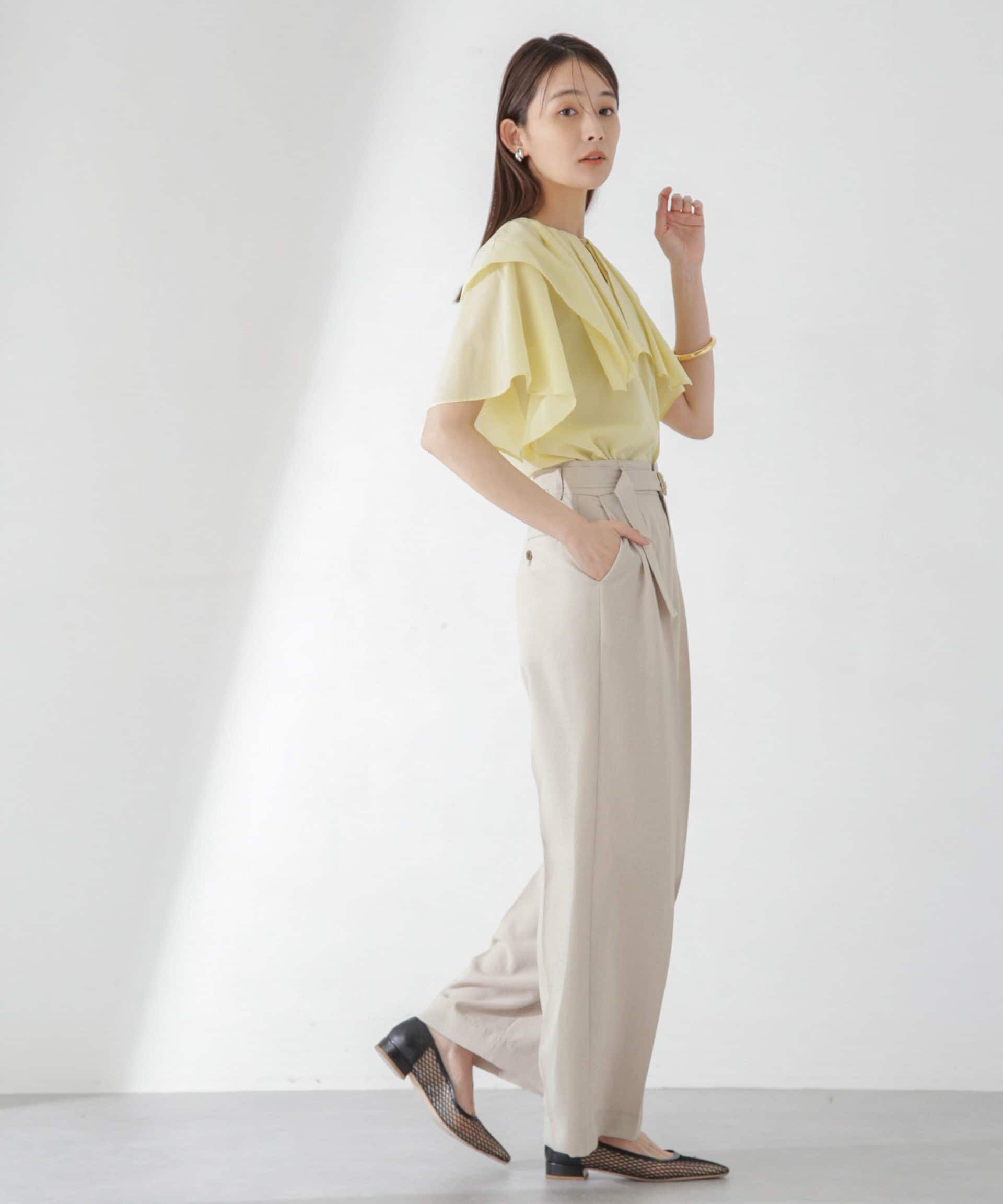 nano･universe「<洗濯機使用可><ﾉﾝｱｲﾛﾝ>ﾒﾗﾝｼﾞﾄﾞﾗｲ ﾍﾞﾙﾄ付きﾜｲﾄﾞ  」|チノ|