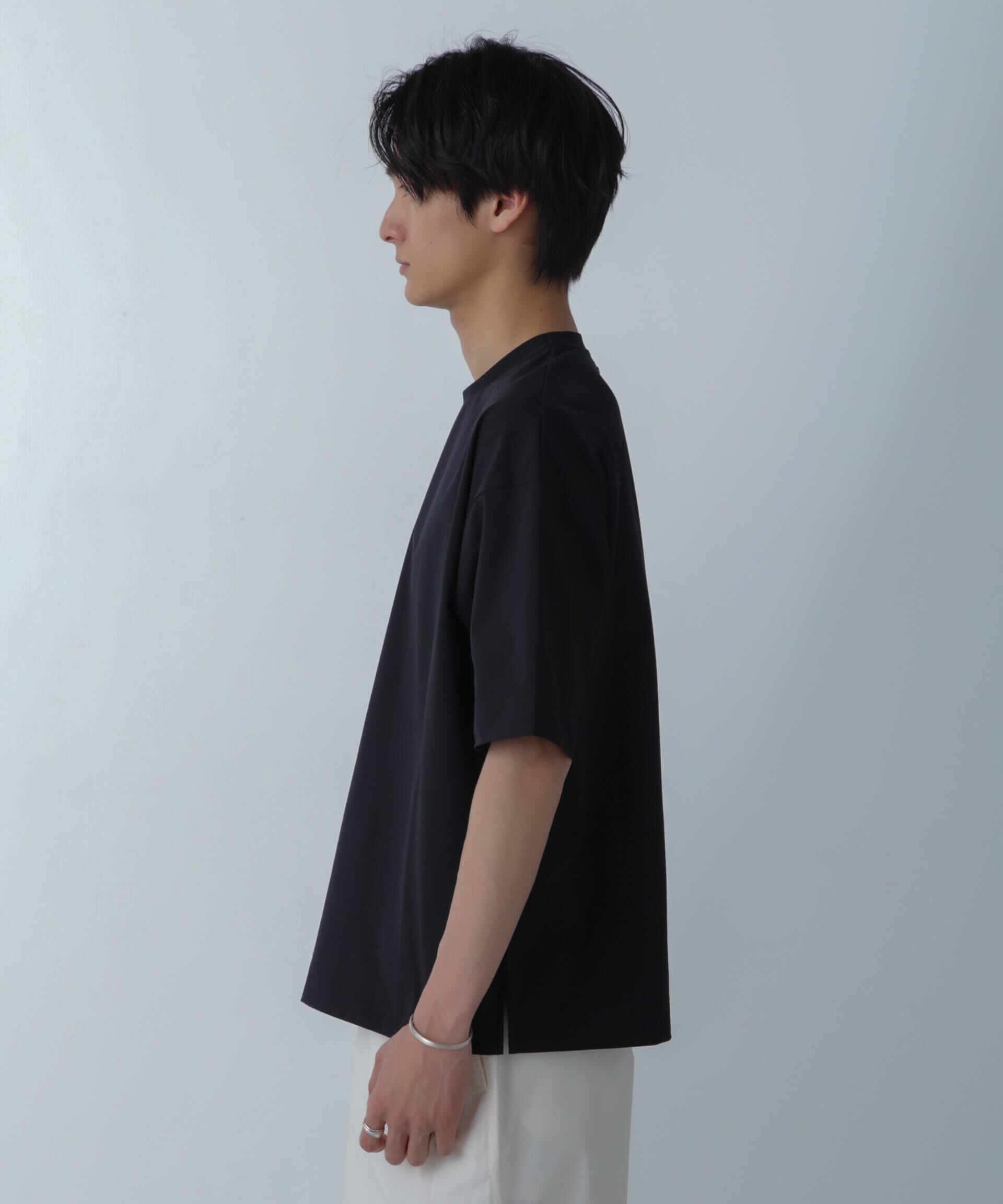 nano･universe「ドライジャージー ワイドTシャツ 半袖(セットアップ可)」|Tシャツ・カットソー|